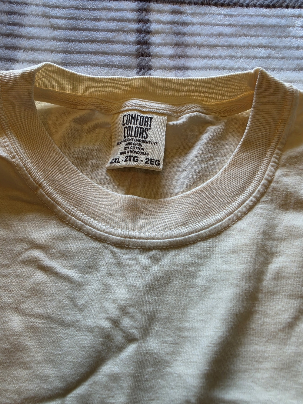 Comfort Colors Cream Short Sleeve Tee with Orange and Black Graphic - Picture 3 of 4